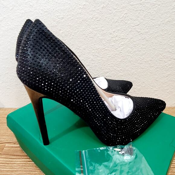 Lauren Lorraine Womens Shoes Size 9 Black High Heels Pumps DORI NIB Pointed Toe - Picture 7 of 8
